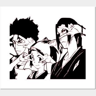 Samurai Champloo Mugen Jin and Fuu Posters and Art